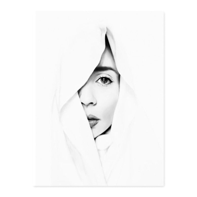 Canvas Painting of Black and White Wall Art