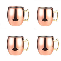 4 pieces smooth rose gold.