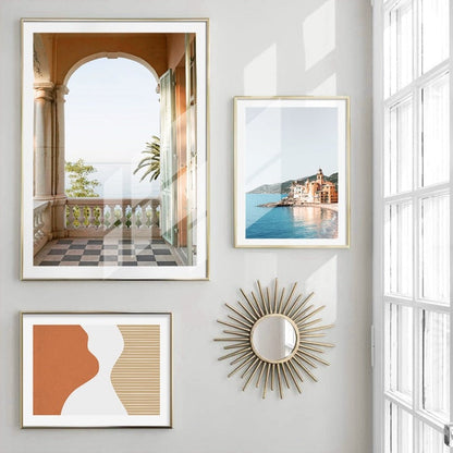 Abstract Canvas Art of Floral Girl in Scenic Design