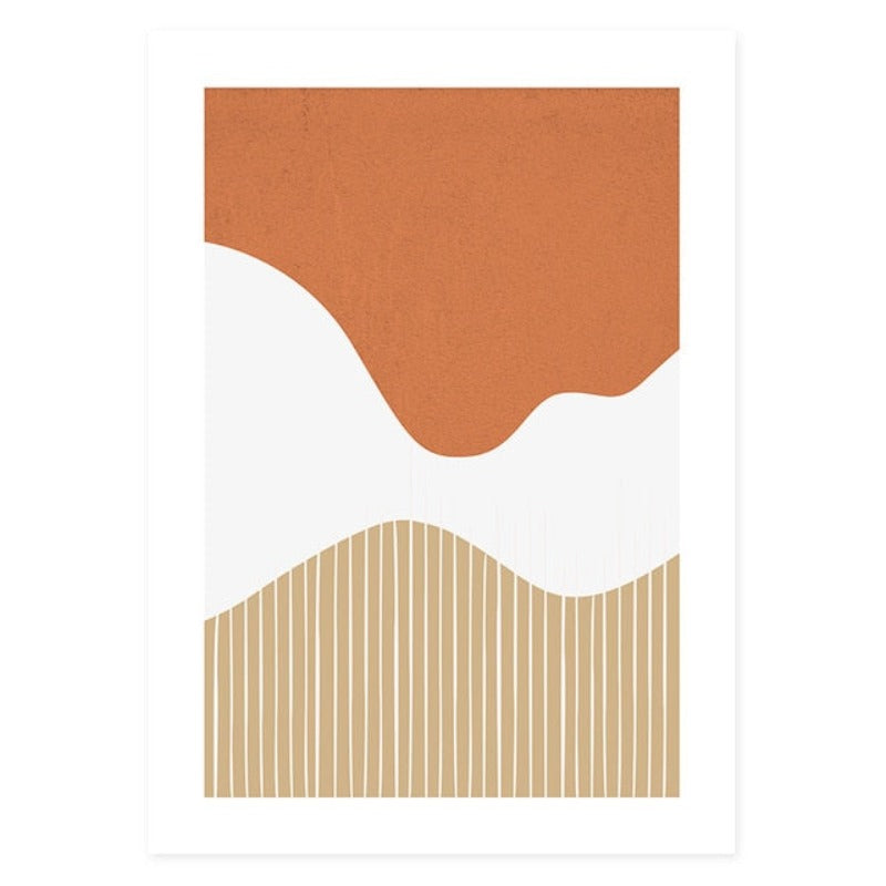 Abstract Canvas Art of Floral Girl in Scenic Design