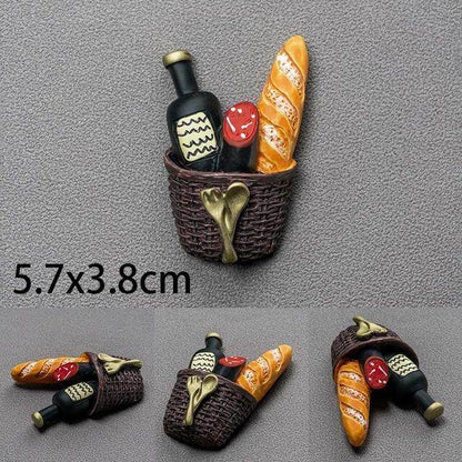 Playful 3D Food Magnets for Creative Kitchens