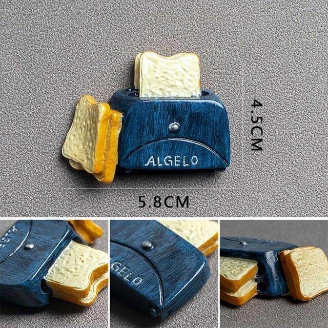 Playful 3D Food Magnets for Creative Kitchens
