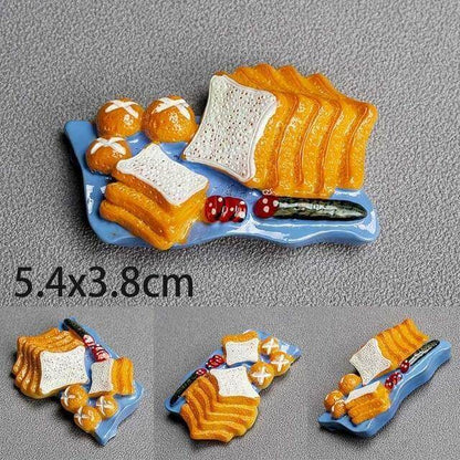 Playful 3D Food Magnets for Creative Kitchens