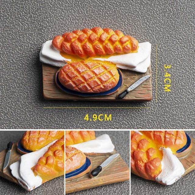 Playful 3D Food Magnets for Creative Kitchens