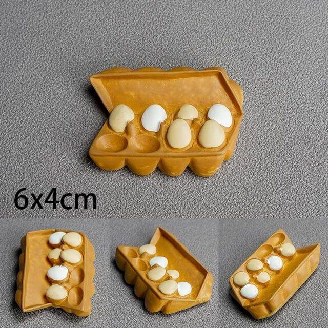 Playful 3D Food Magnets for Creative Kitchens