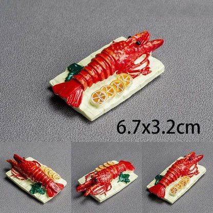 Playful 3D Food Magnets for Creative Kitchens