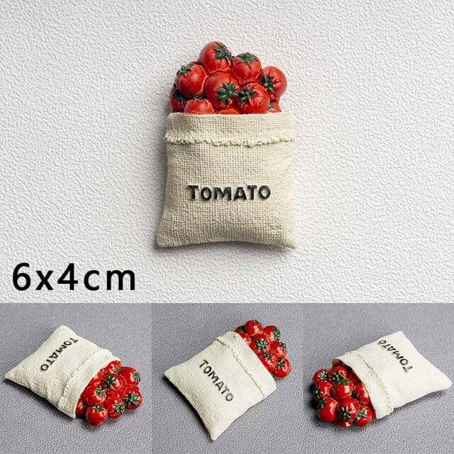 Playful 3D Food Magnets for Creative Kitchens
