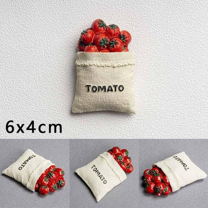 Playful 3D Food Magnets for Creative Kitchens