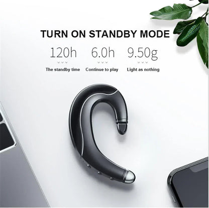 Wireless Bone Conduction Headphones with Open-Ear Design and Bluetooth