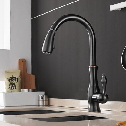 360° Swivel Stainless Steel Kitchen Faucet – Pull-Out Design