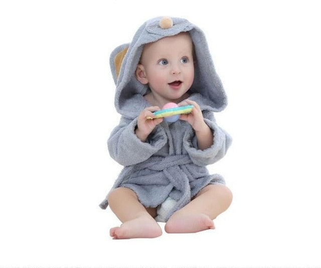 Hooded Bath Towel with Animal Design