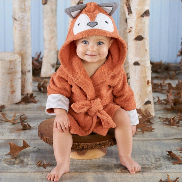 Hooded Bath Towel with Animal Design
