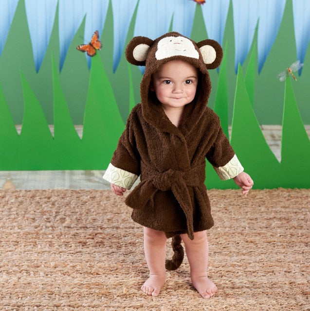 Hooded Bath Towel with Animal Design
