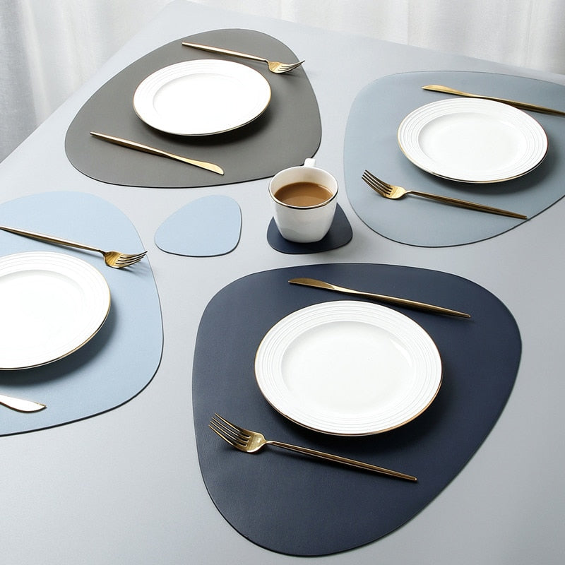 Vibrant Triangle Table Mat and Coaster Collection