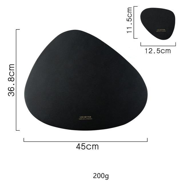 Chic Triangle Placemats with Coasters - Set of 4