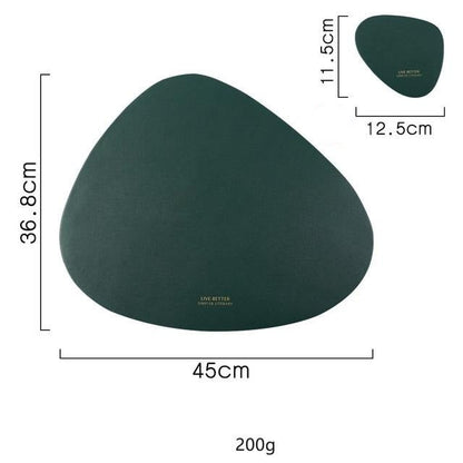 Chic Triangle Placemats with Coasters - Set of 4