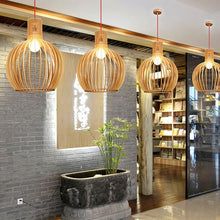 Ceiling Light with Wood Finish – Geometric Pendant Design
