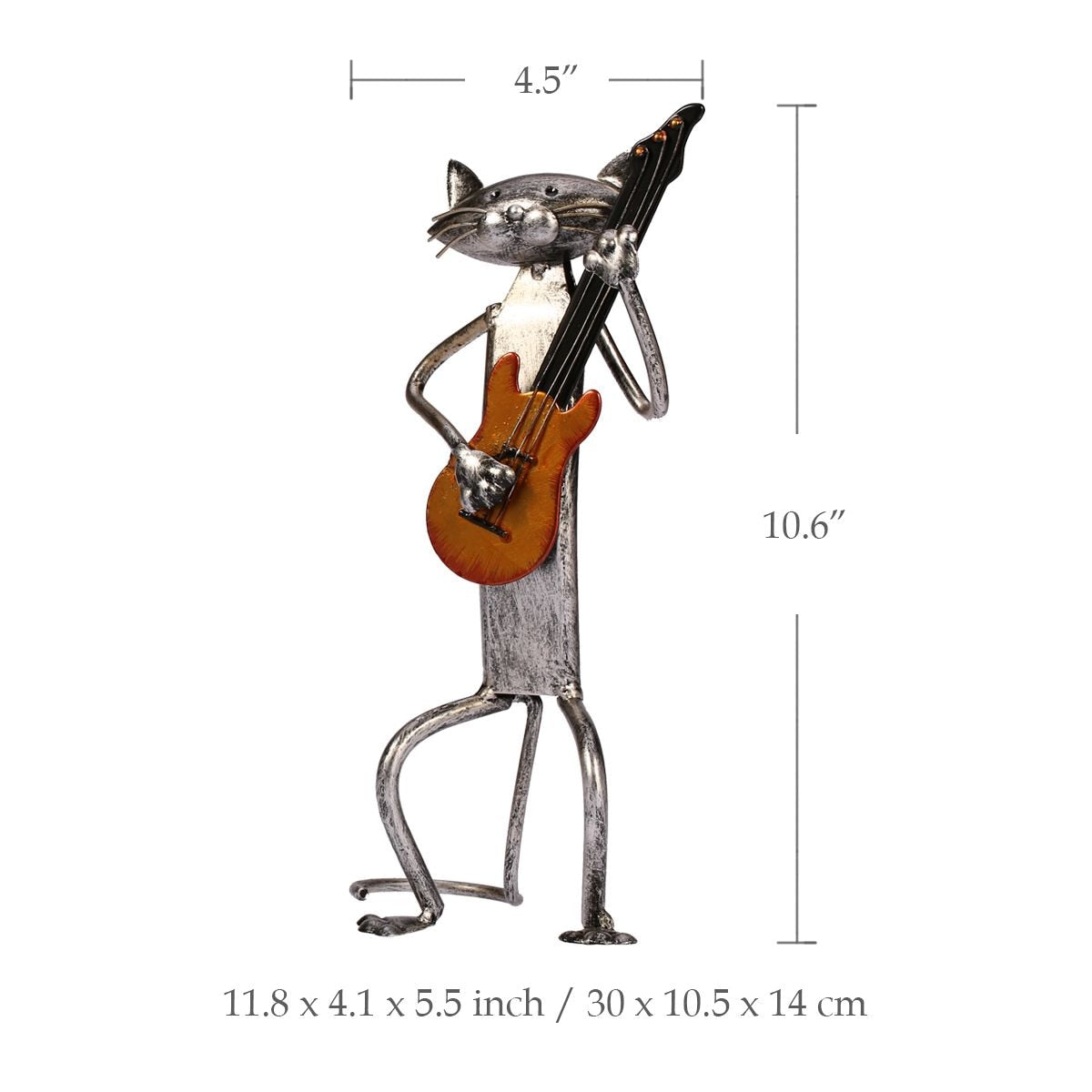 Charming Trio of Musical Cats Sculpture for Home Decor