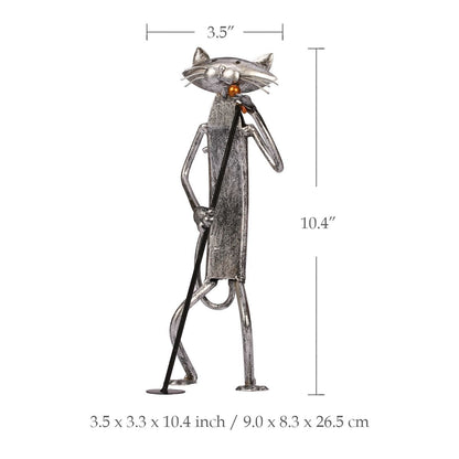 Charming Trio of Musical Cats Sculpture for Home Decor