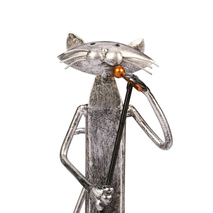 Charming Trio of Musical Cats Sculpture for Home Decor