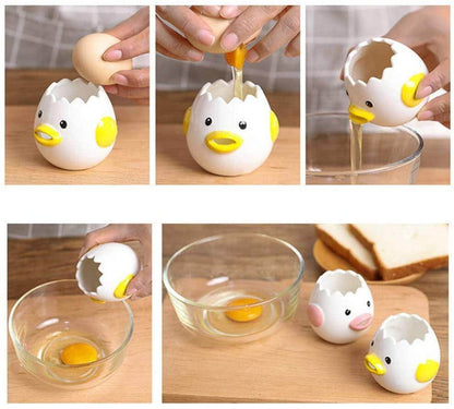 Adorable Chicken Egg Yolk Separator in Cartoon Design
