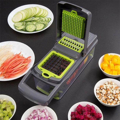 Versatile 6-in-1 Vegetable and Fruit Chopper with Storage Case