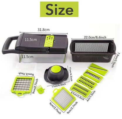 Versatile 6-in-1 Vegetable and Fruit Chopper with Storage Case