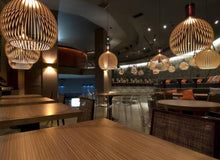 Ceiling Light with Wood Finish – Geometric Pendant Design