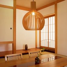 Ceiling Light with Wood Finish – Geometric Pendant Design