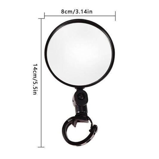 Pair of Adjustable Bicycle Handlebar Mirrors for Safety