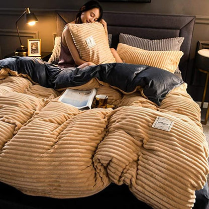Luxurious Soft Velvet Bedding Set | Cozy & Easy Care for Comfort