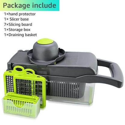 Versatile 6-in-1 Vegetable and Fruit Chopper with Storage Case