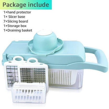 Versatile 6-in-1 Vegetable and Fruit Chopper with Storage Case