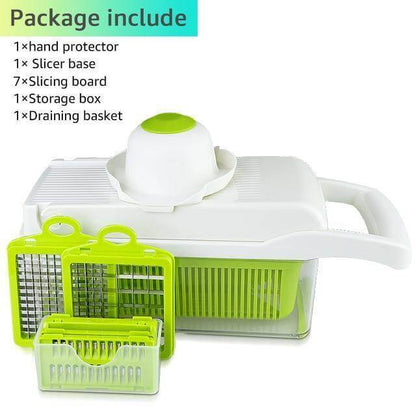 Versatile 6-in-1 Vegetable and Fruit Chopper with Storage Case