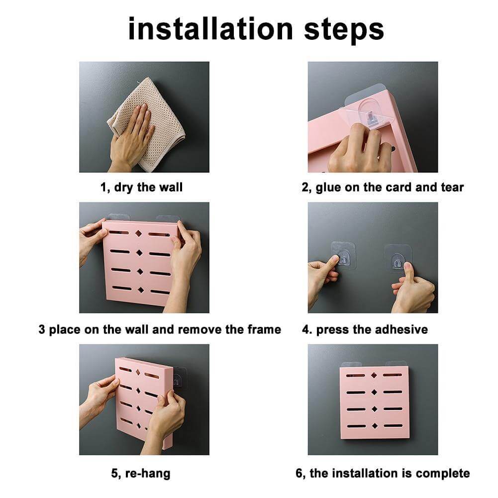 2-Pack Wall-Mounted Pastel Knife Holder for Easy Storage