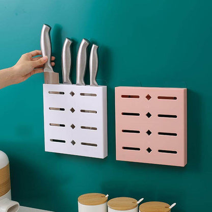 2-Pack Wall-Mounted Pastel Knife Holder for Easy Storage