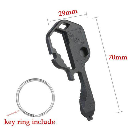Key-Shaped Pocket Multi-Tool with 24 Functions