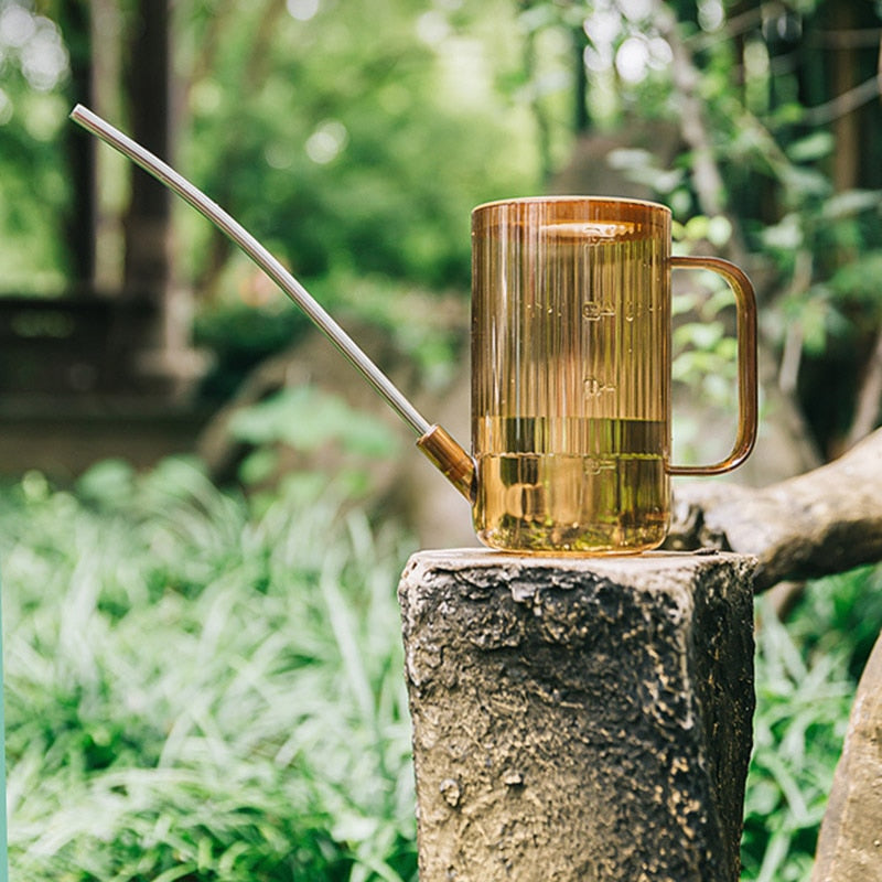 Watering Can with Jungle Design