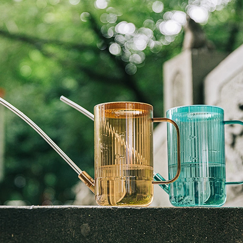 Watering Can with Jungle Design