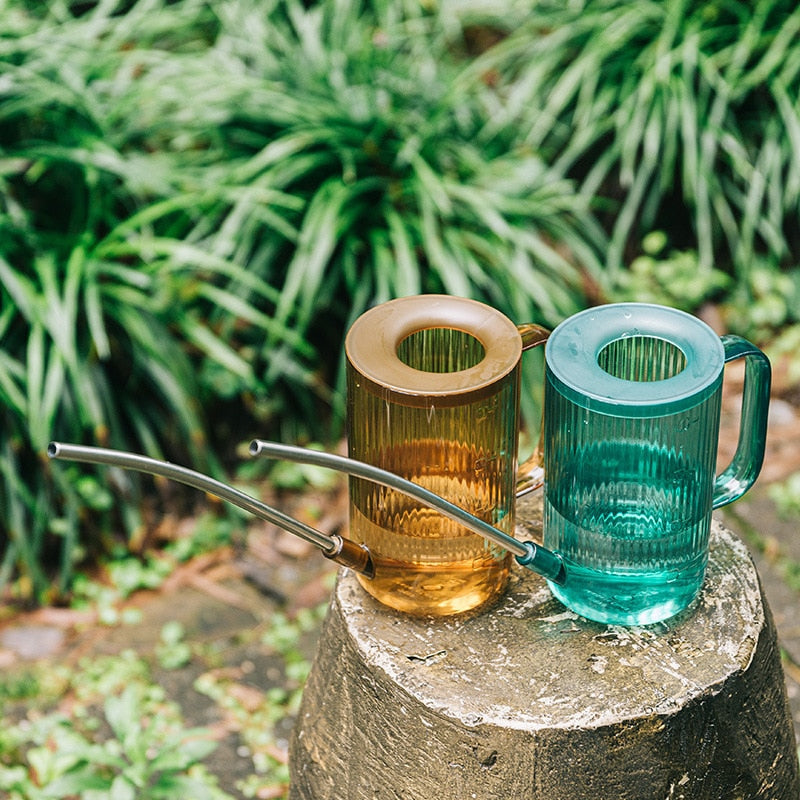 Watering Can with Jungle Design