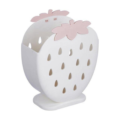 Set of 2 Playful Strawberry-Inspired Utensil Holders