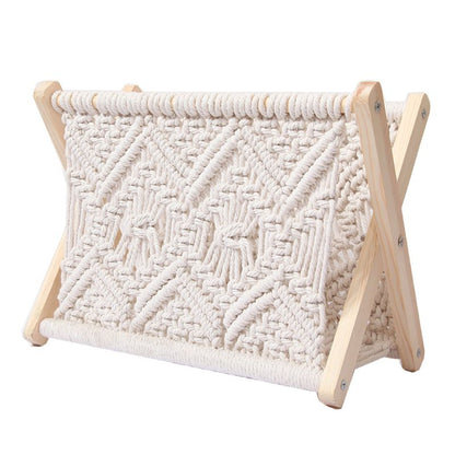 Foldable Magazine Holder in Nordic Cotton