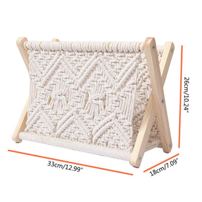 Foldable Magazine Holder in Nordic Cotton