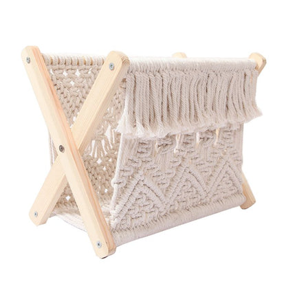 Foldable Magazine Holder in Nordic Cotton