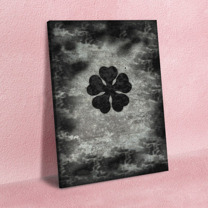 Canvas Wall Art featuring Black Five Clover Design