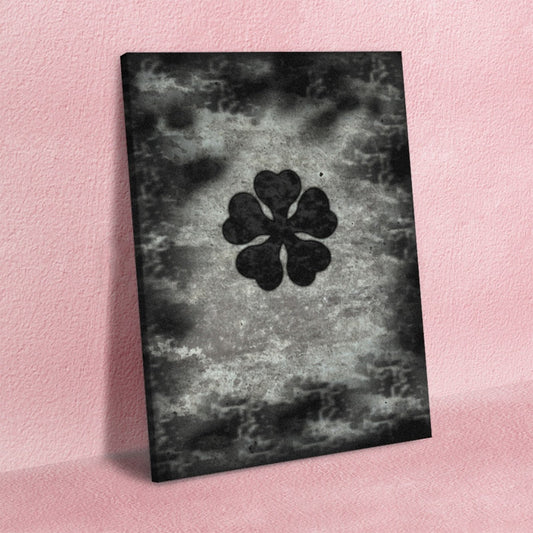 Canvas Wall Art featuring Black Five Clover Design