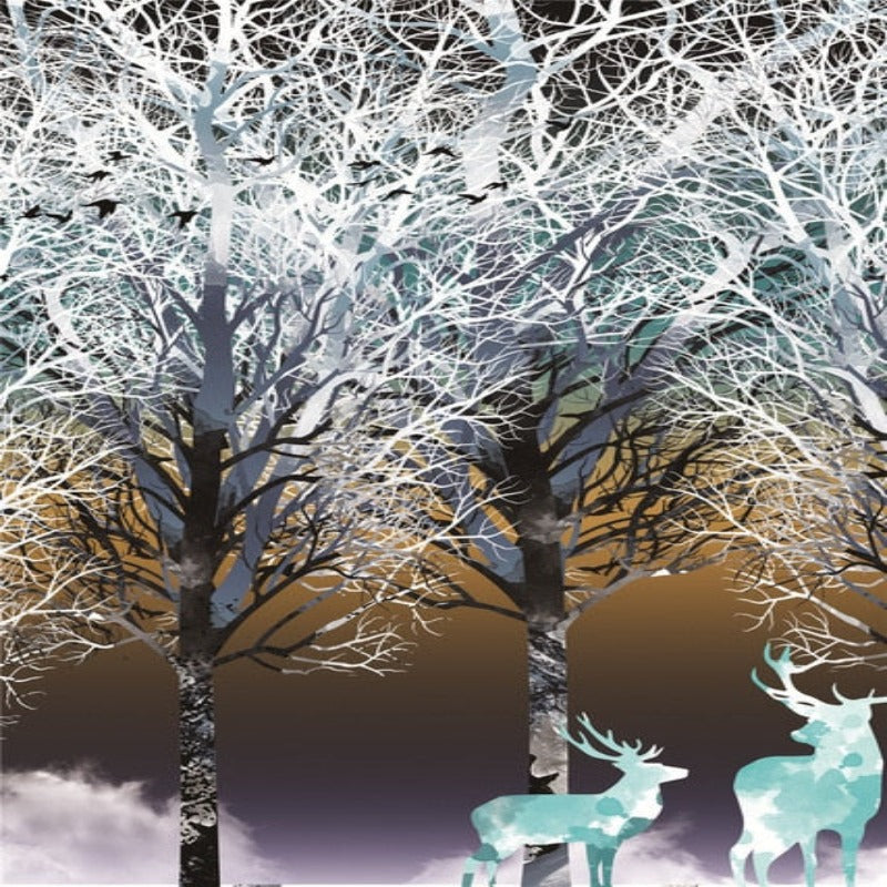 Canvas Artwork of Atmospheric Trees for Wall Decor