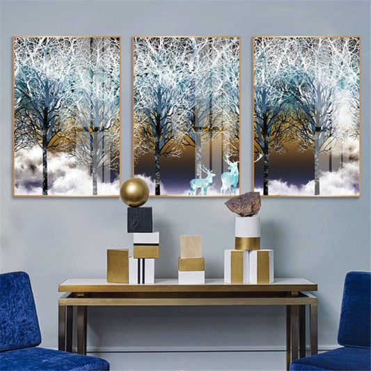 Canvas Artwork of Atmospheric Trees for Wall Decor