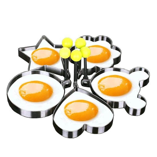 5-Piece Stainless Steel Egg and Pancake Shaper Set