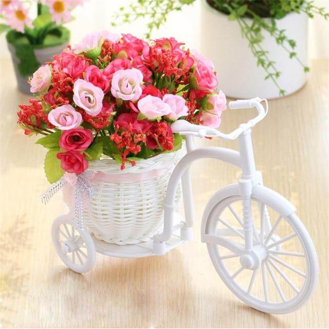 Decorative Flower Basket for Bicycles